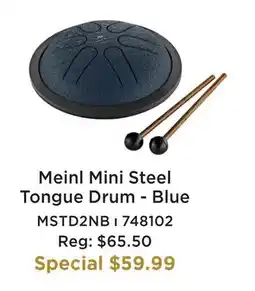 Long & McQuade MEINL MINI STEEL TONGUE DRUM-BLUE offer