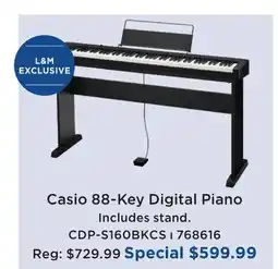 Long & McQuade CASIO 88-KEY DIGITAL PIANO offer
