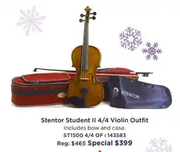 Long & McQuade STENTOR STUDENT II 4/4 VIOLIN OUTFIT offer