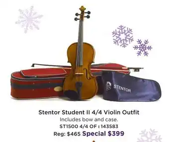 Long & McQuade STENTOR STUDENT II 4/4 VIOLIN OUTFIT offer