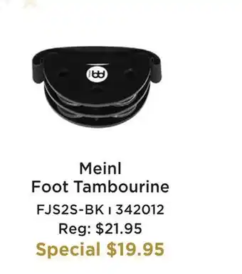 Long & McQuade MEINL FOOT TAMBOURINE offer