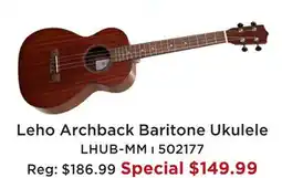Long & McQuade Leho Archback Baritone Ukulele offer