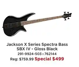 Long & McQuade Jackson X Series Spectra Bass SBX IV - Gloss Black offer