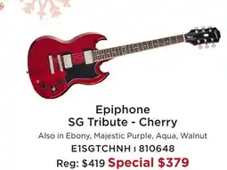 Long & McQuade EPIPHONE SG TRIBUTE-CHERRY offer