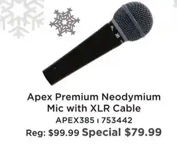 Long & McQuade APEX PREMIUM NEODYMIUM MIC WITH XLR CABLE offer