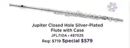 Long & McQuade JUPITER CLOSED HOLE SILVER-PLATED FLUTE WITH CASE offer