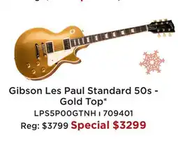 Long & McQuade GIBSON LES PAUL STANDARD 50S-GOLD TOP offer
