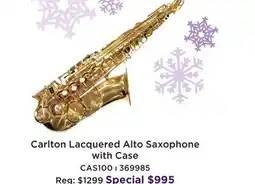 Long & McQuade CARLTON LACQUERED ALTO SAXOPHONE WITH CASE offer