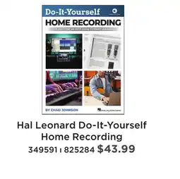 Long & McQuade HAL LEONARD DO-IT-YOURSELF HOME RECORDING offer