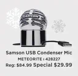 Long & McQuade SAMSON USB CONDENSER MIC offer