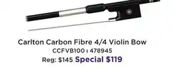 Long & McQuade CARLTON CARBON FIBRE 4/4 VIOLIN BOW offer