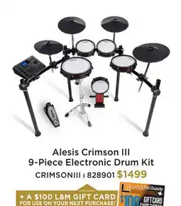 Long & McQuade Alesis Crimson III 9-Piece Electronic Drum Kit offer