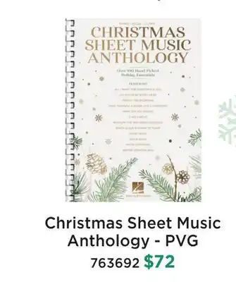 Long & McQuade CHRISTMAS SHEET MUSIC ANTHOLOGY - PVG offer