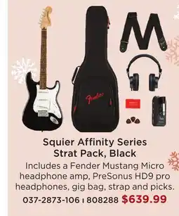 Long & McQuade SQUIER AFFINITY SERIES STRAT PACK, BLACK offer