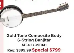 Long & McQuade GOLD TONE COMPOSITE BODY 6-STRING BANJITAR offer