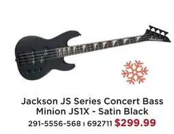 Long & McQuade JACKSON JS SERIES CONCERT BASS MINION JS1X - SATIN BLACK offer