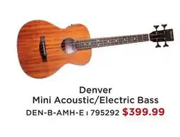 Long & McQuade DENVER MINI ACOUSTIC/ELECTRIC BASS offer