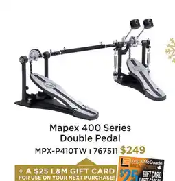 Long & McQuade Mapex 400 Series Double Pedal offer