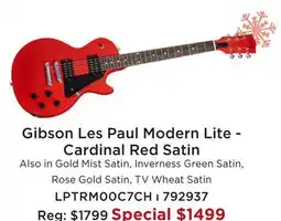 Long & McQuade Gibson Les Paul Modern Lite - Cardinal Red Satin offer
