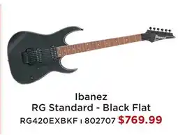 Long & McQuade IBANEZ RG STANDARD - BLACK FLAT offer