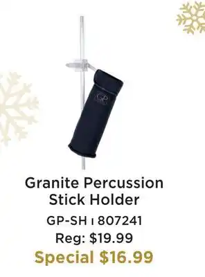 Long & McQuade GRANITE PERCUSSION STICK HOLDER offer