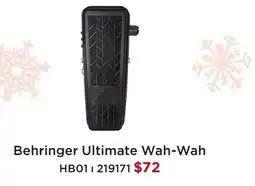 Long & McQuade Behringer Ultimate Wah-Wah offer