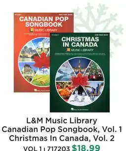 Long & McQuade L & M MUSIC LIBRARY CANADIAN POP SONGBOOK, VOL. 1 offer