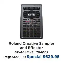 Long & McQuade ROLAND CREATIVE SAMPLER AND EFFECTOR offer