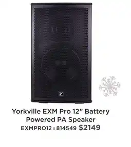 Long & McQuade YORKVILLE EXM PRO 12 BATTERY POWERED PA SPEAKER offer
