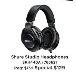 Long & McQuade SHURE STUDIO HEADPHONES offer