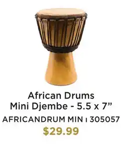 Long & McQuade AFRICAN DRUMS MINI DJEMBE - 5.5 X 7 offer