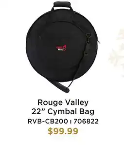 Long & McQuade ROUGE VALLEY 22 CYMBAL BAG offer