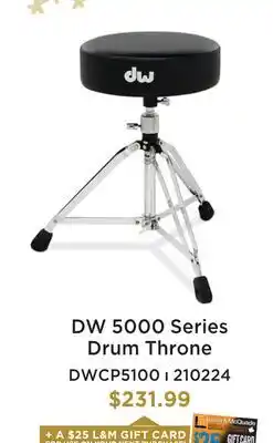Long & McQuade DW 5000 SERIES DRUM THRONE offer