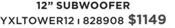 Long & McQuade YORKVILLE YXL TOWER COLUMN PA SYSTEM 12 SUBWOOFER offer