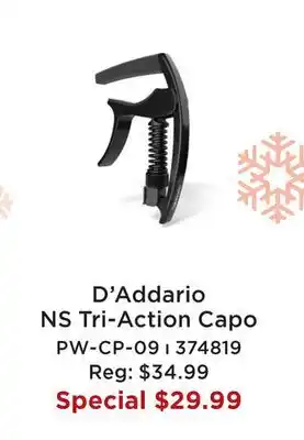 Long & McQuade D'ADDARIO NS TRI-ACTION CAPO offer