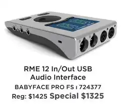 Long & McQuade RME 12 IN/OUT USB AUDIO INTERFACE offer