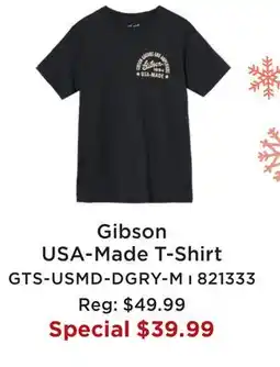 Long & McQuade GIBSON USA-MADE T-SHIRT offer