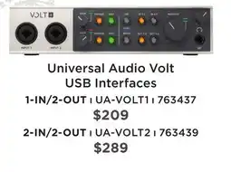 Long & McQuade UNIVERSAL AUDIO VOLT USB INTERFACES offer