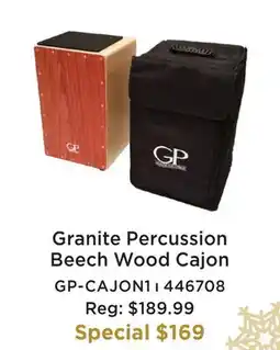 Long & McQuade GRANITE PERCUSSION BEECH WOOD offer