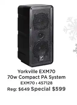 Long & McQuade YORKVILLE EXM70 70W COMPACT PA SYSTEM offer