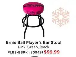 Long & McQuade ERNIE BALL PLAYER'S BAR STOOL offer