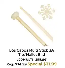 Long & McQuade LOS CABOS MULTI STICK 3A TIP/MALLET END offer