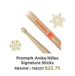 Long & McQuade PROMARK ANIKA NILLES SIGNATURE STICKS offer