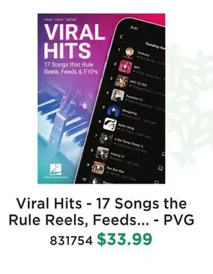 Long & McQuade VIRAL HITS SONGS THE RULE REELS offer