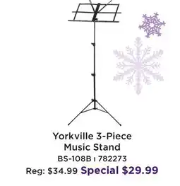 Long & McQuade YORKVILLE 3-PIECE MUSIC STAND offer