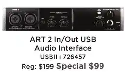 Long & McQuade ART 2 IN/OUT USB AUDIO INTERFACE offer