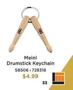 Long & McQuade MEINL DRUMSTICK KEYCHAIN offer
