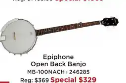 Long & McQuade EPIPHONE OPEN BACK BANJO offer