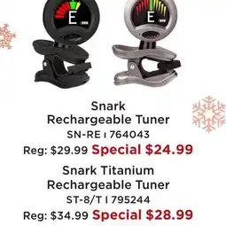 Long & McQuade SNARK RECHARGEABLE TUNER offer