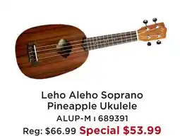 Long & McQuade LEHO ALEHO SOPRANO PINEAPPLE UKULELE offer